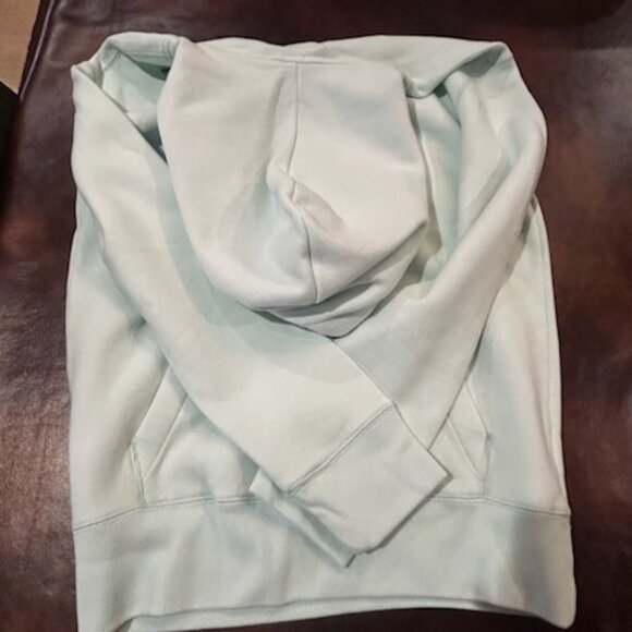 NWOT Hollister California Embroidered Turquoise Light Green Hoodie Pullover - Picture 9 of 10